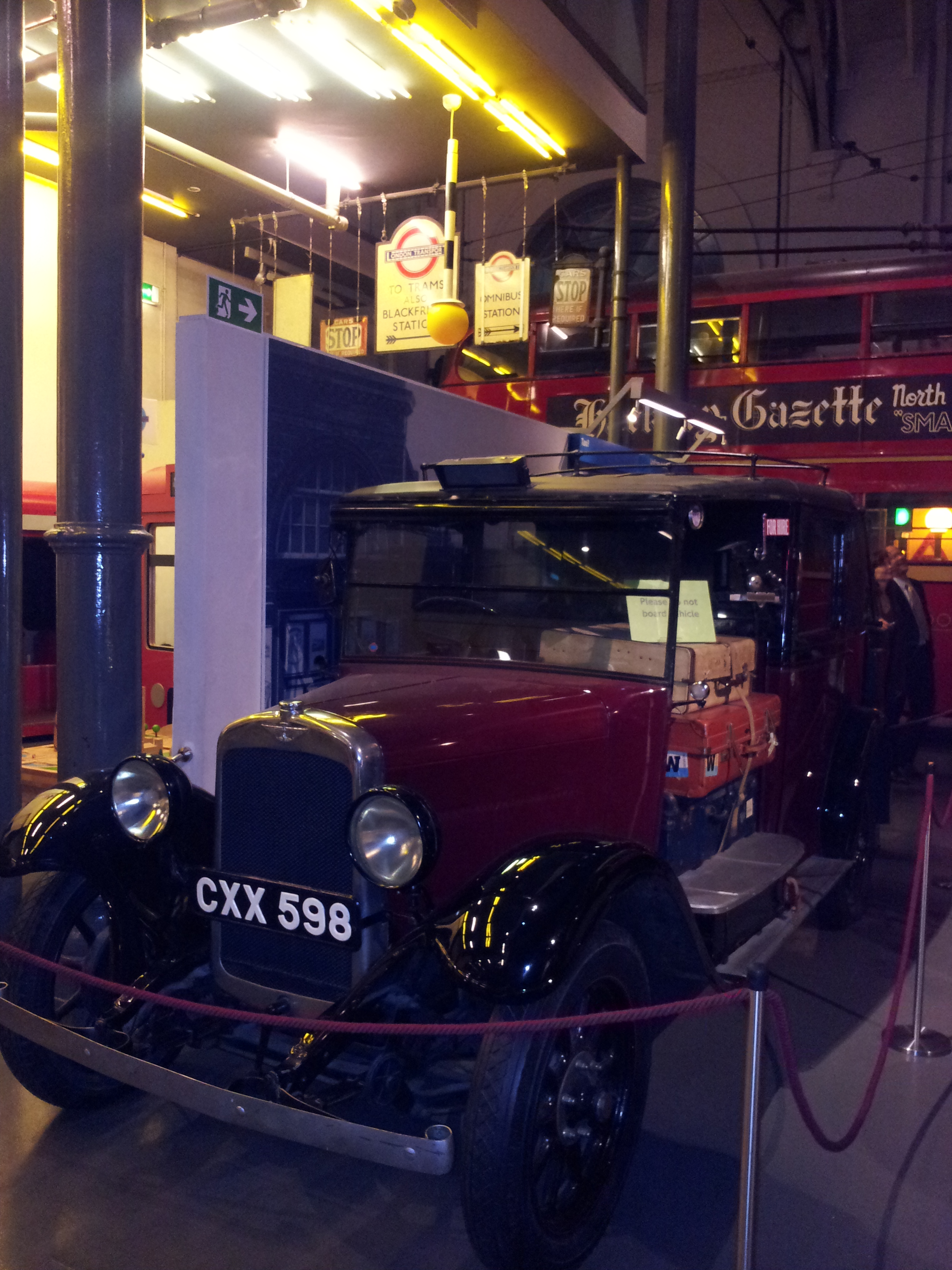 Night at the Museum in London - taxi