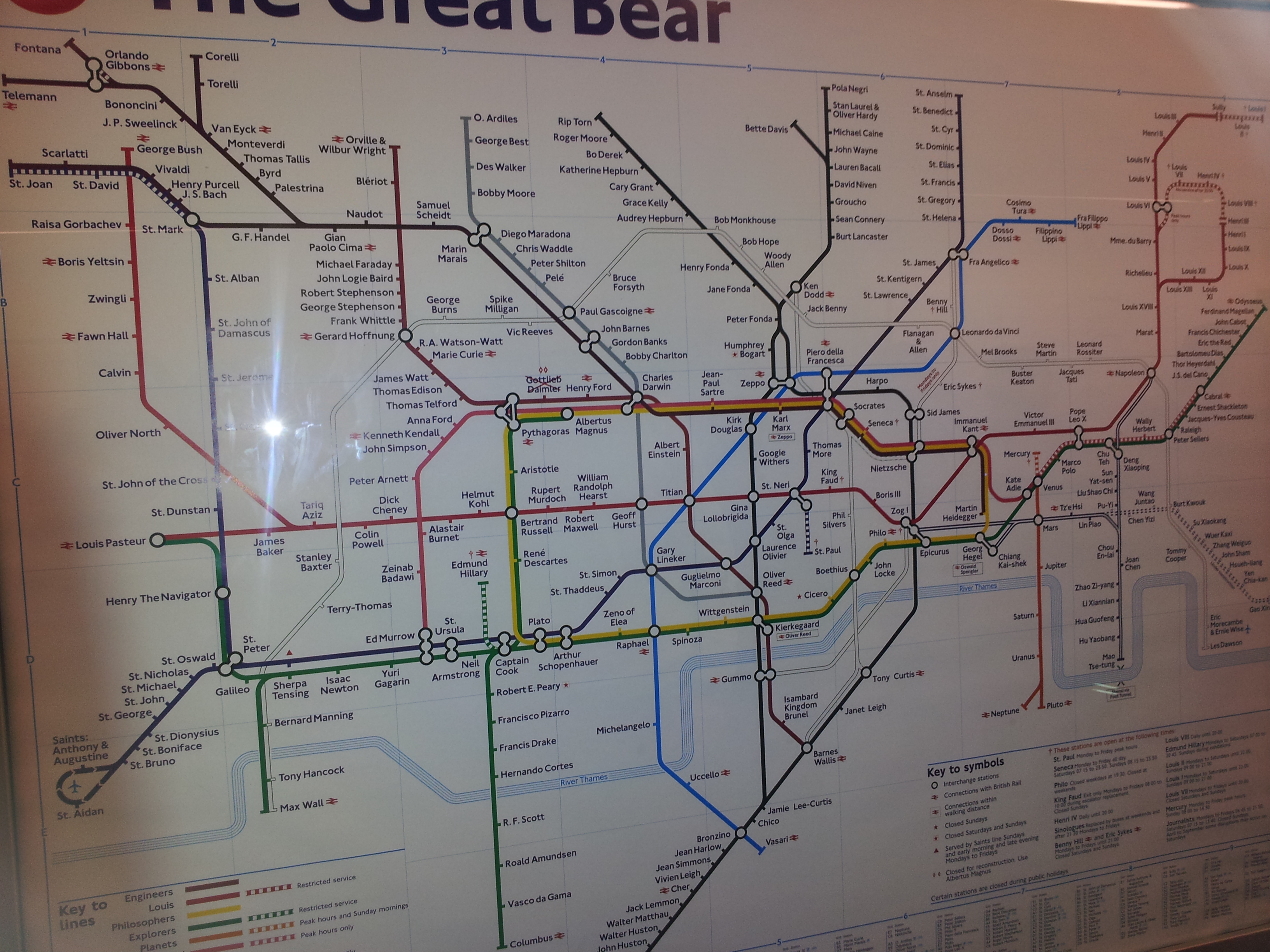 Night at the Museum in London - tube map 1