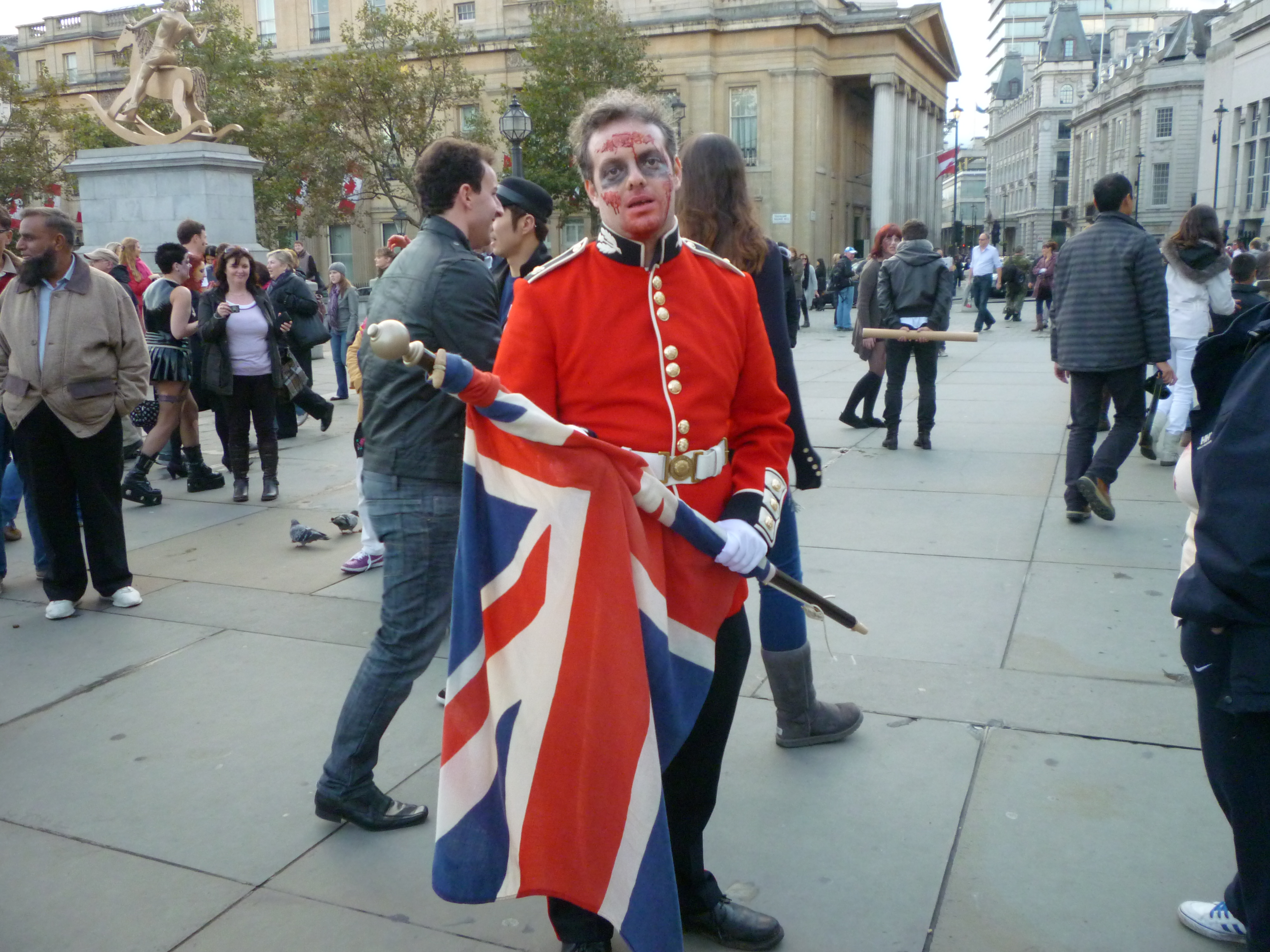 World Zombie Day in London - a figure from the past.