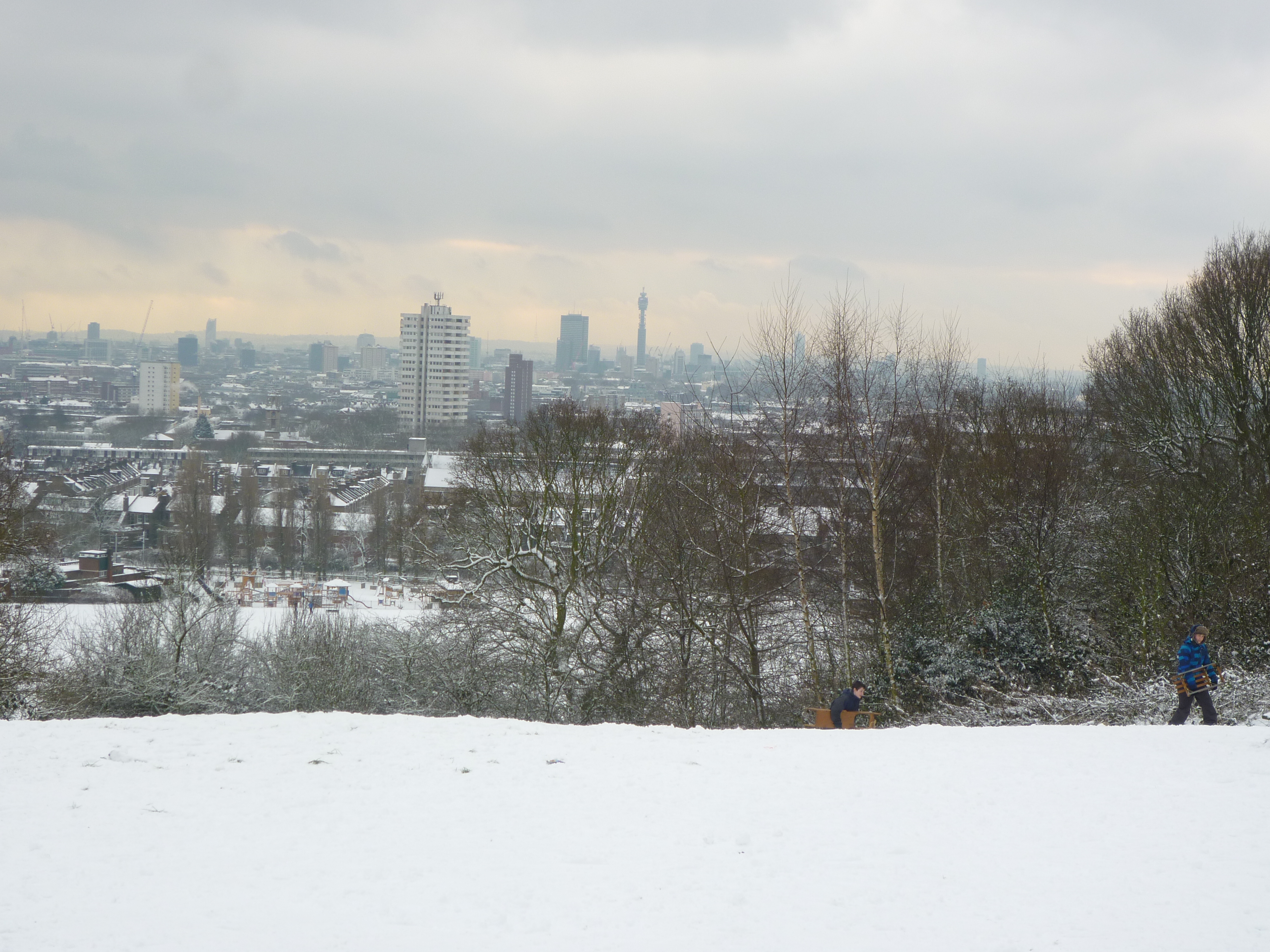 Snowy London - View from Parliament Hill