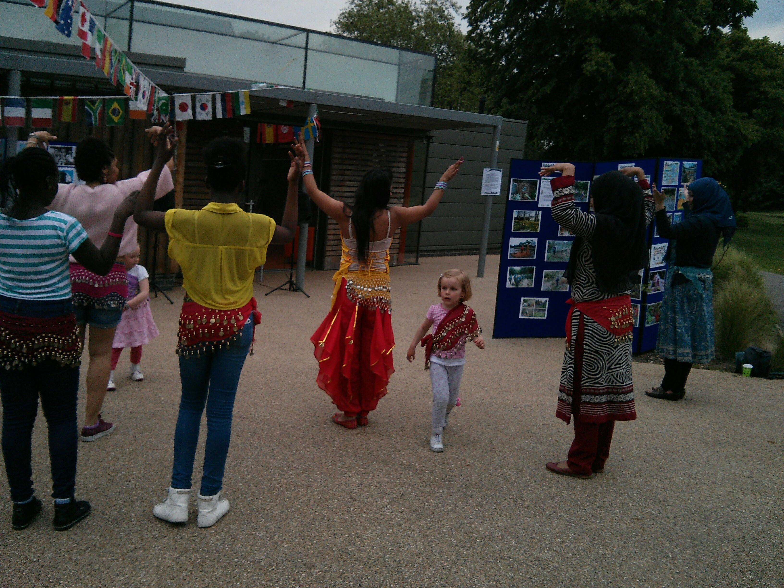 Community Festivals in London - Two tiny Bollywood dancers.